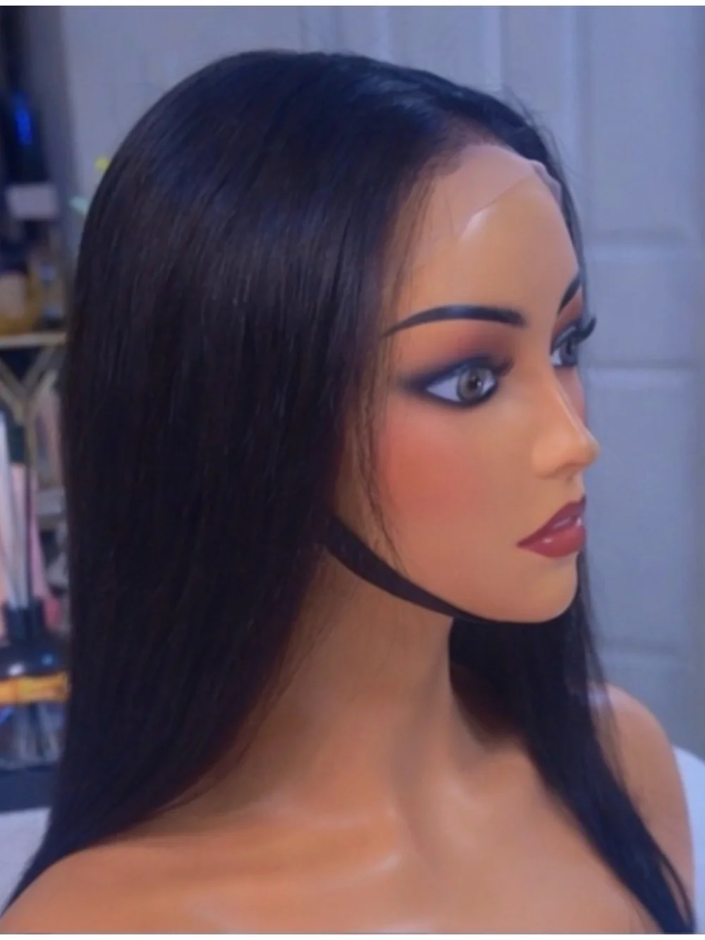 Black Straight Lace Front Wig - Sleek Natural Finish